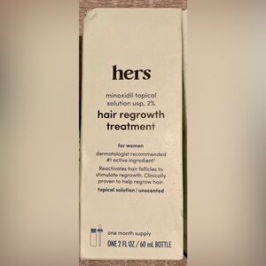 HERS minoxidil topical solution usp, 2% hair regrowth treatment for women x5